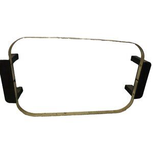 Brass With Wood Handles Pyrex Rectangle Casserole Dish Holder 17in x 9 1/2in Vtg